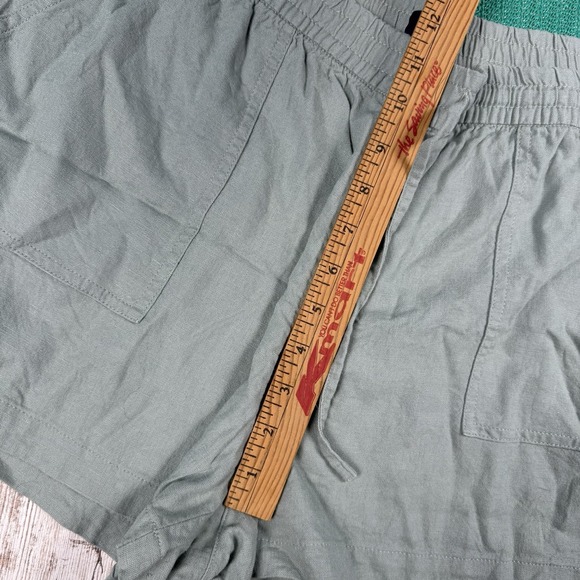 J.Crew Mint Green Linen Blend Shorts Sz L Lightweight Breathable - Picture 8 of 8